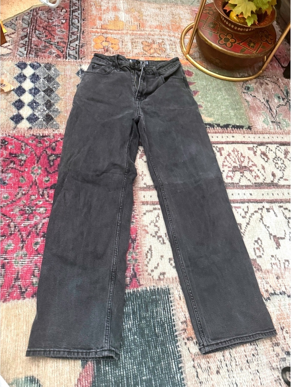 Hollister Y2K black denim pants ultra high rise W 27 L 29